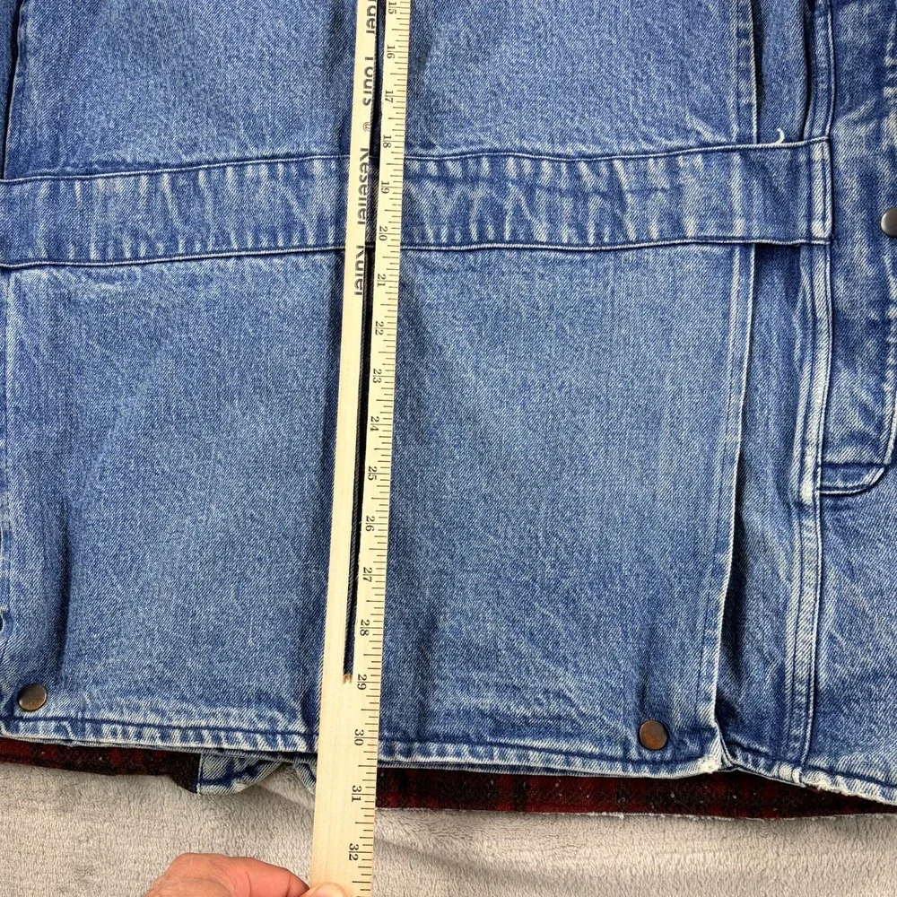 VTG Polo Ralph Laure Mackinaw Denim Cord Collar Jacket Men XL Wool Lined RARE
